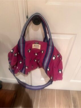 Sloane Ranger Pink owl 🦉 Print Canvas Tote